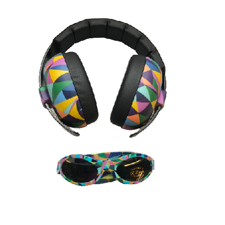 Banz - kombosæt med høreværn og solbriller til babyer Kaleidoscope